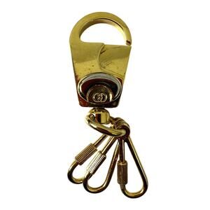 Gucci Interlocking G Gold Tone Key Holder Vintage Authentic